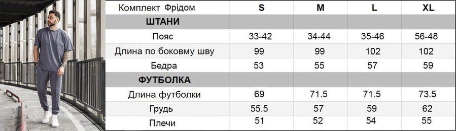 Костюм чоловічий літній з лампасами футболка та штани графіт розмір S Q0025-SL фото