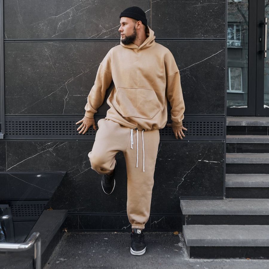 Спортивний костюм чоловічий на флісі зимовий оверсайз Asos Oversize S/M 770372 фото