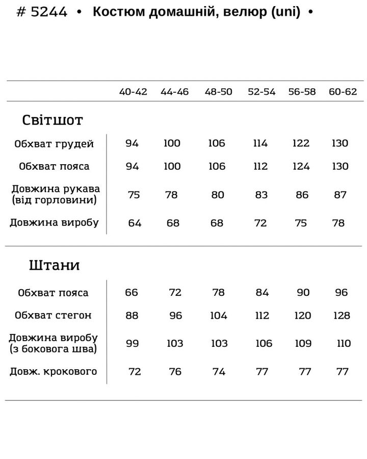 Домашний велюровый костюм женский, плюшевая пижама черная SL-5244 фото