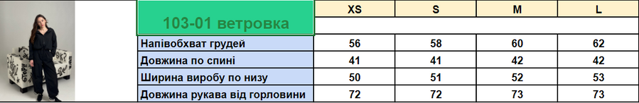 Костюм жіночий вітровка і штани карго плащівка чорний розмір XS 703-01-103-01-SL фото