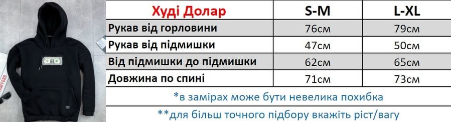 Кофта худі чоловіча з справжнім доларом з капюшоном чорного кольору 770472 фото